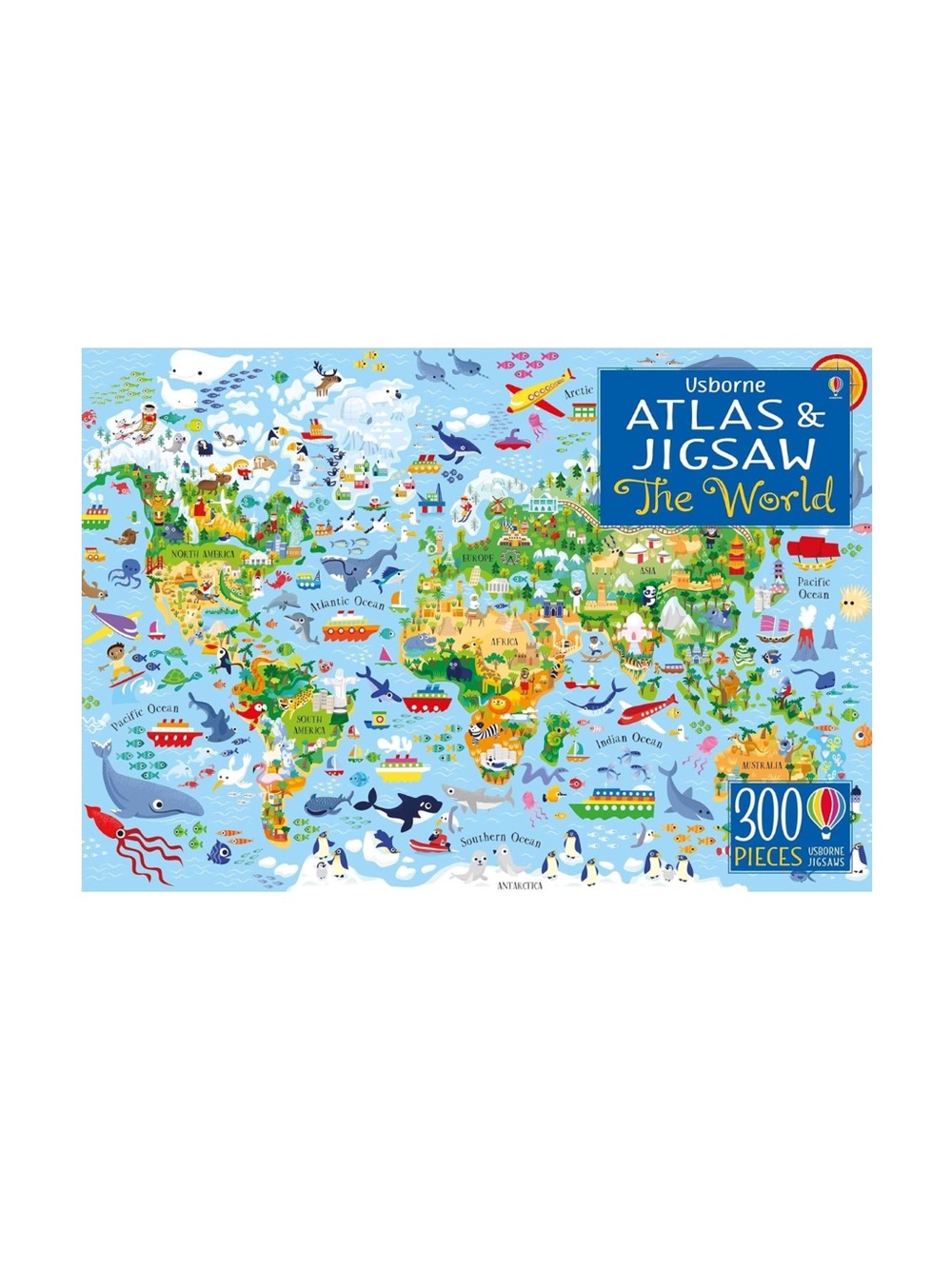 Usborne Atlas & Jigsaw Puzzle The World